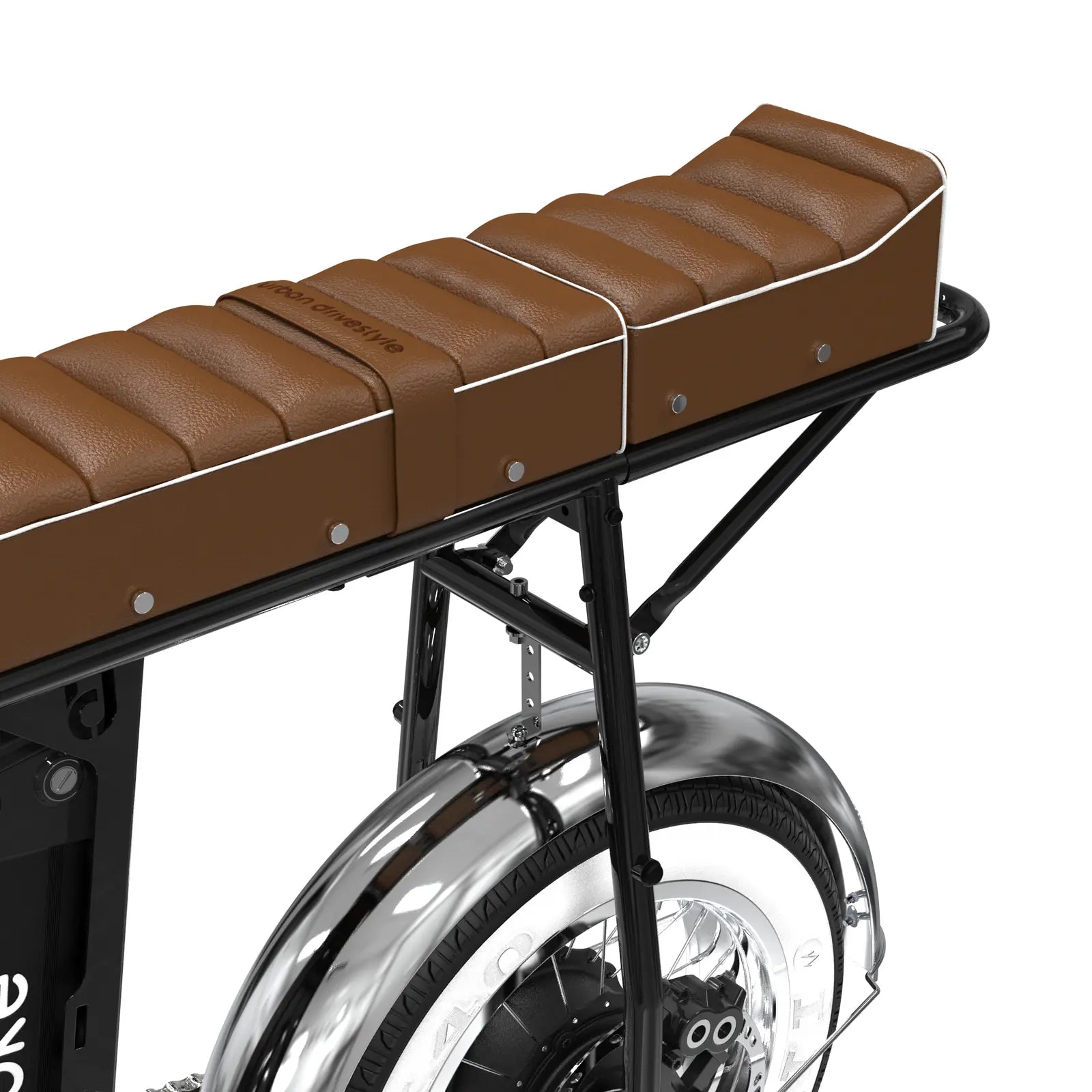 SEic Unimoke 復古電動自行車加長鉚釘座墊組外觀展示