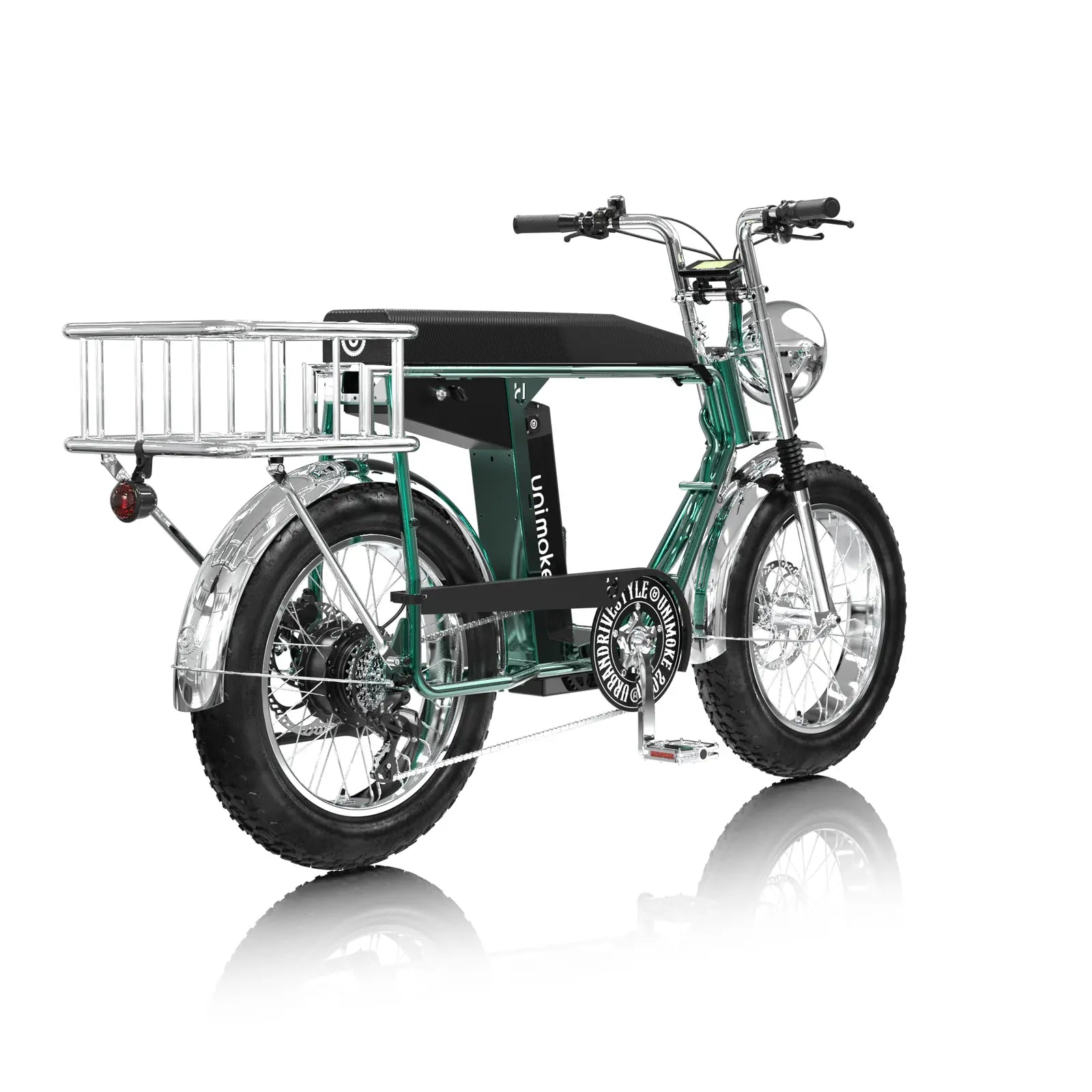 Unimoke 外送載物組內含後貨籃、後座置物盒與大盤護盤，提升收納效率與日常運輸便利性。