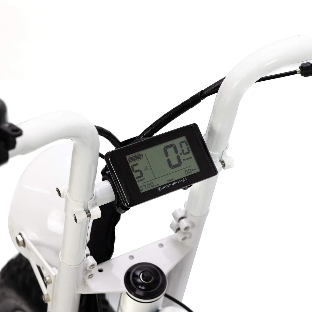 Unimoke MK 的儀表，可以顯示電量及里程，也可以調整電輔級別