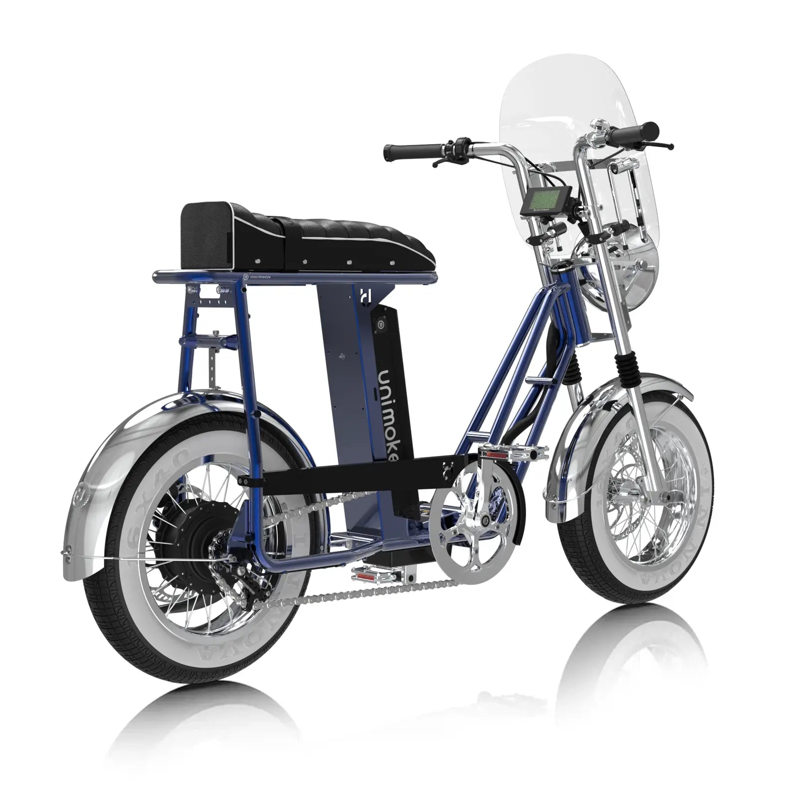 Unimoke minibike / miniswing 追風旗艦組另一視角外觀展示，演繹復古潮流與性能美學。