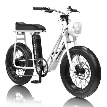 Unimoke SW 經典珍珠白由前一代 Unimoke MK 經改良而來，考慮到常有載物需求並加裝後座置物的情況，特別將車架的上管設計為更人性化的低跨點