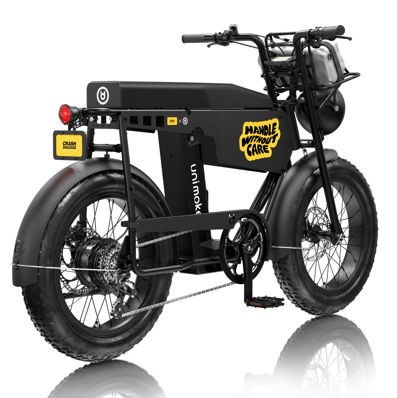 Urban Drivestyle Unimoke 系列電輔車，搭載 Crash Baggage MINI ICON 撞擊隨身包聯名配件