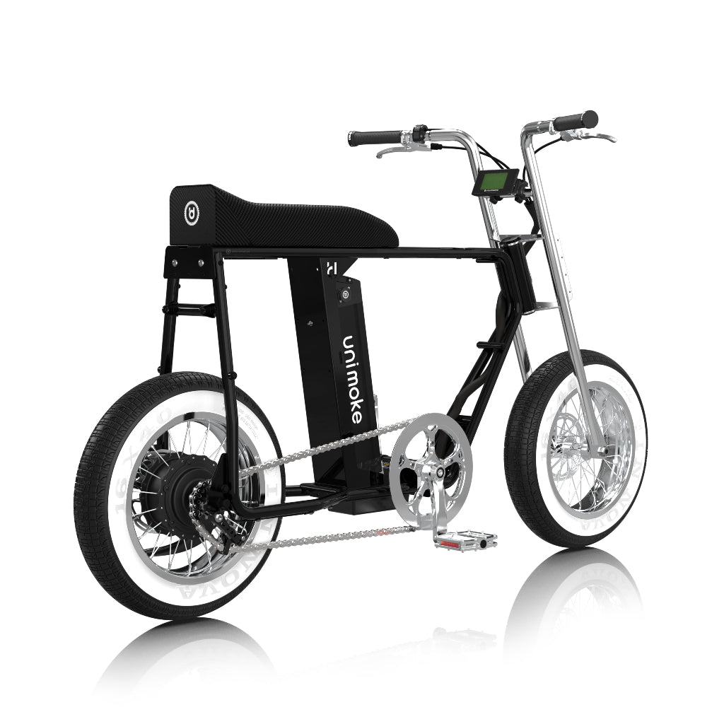 minibike Panasonic 48V 電池搭配高扭矩後輪電機與 9 段助力，提供強勁動能。