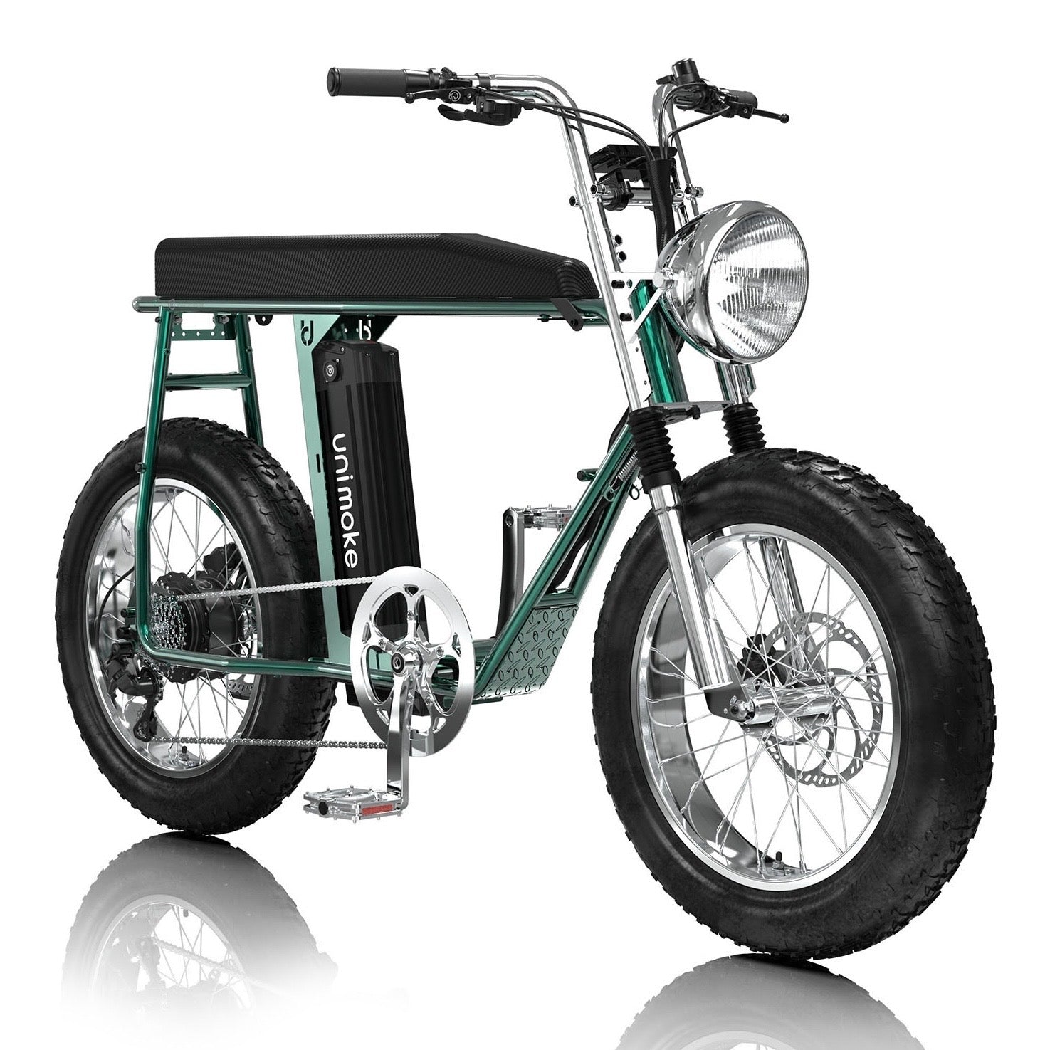 UrbanDrivestyle Unimoke MK 清漆金龜綠為市場首見清漆塗裝電輔車，以透明塗層展現鉻鉬鋼車架的金屬紋理與精湛焊接工藝