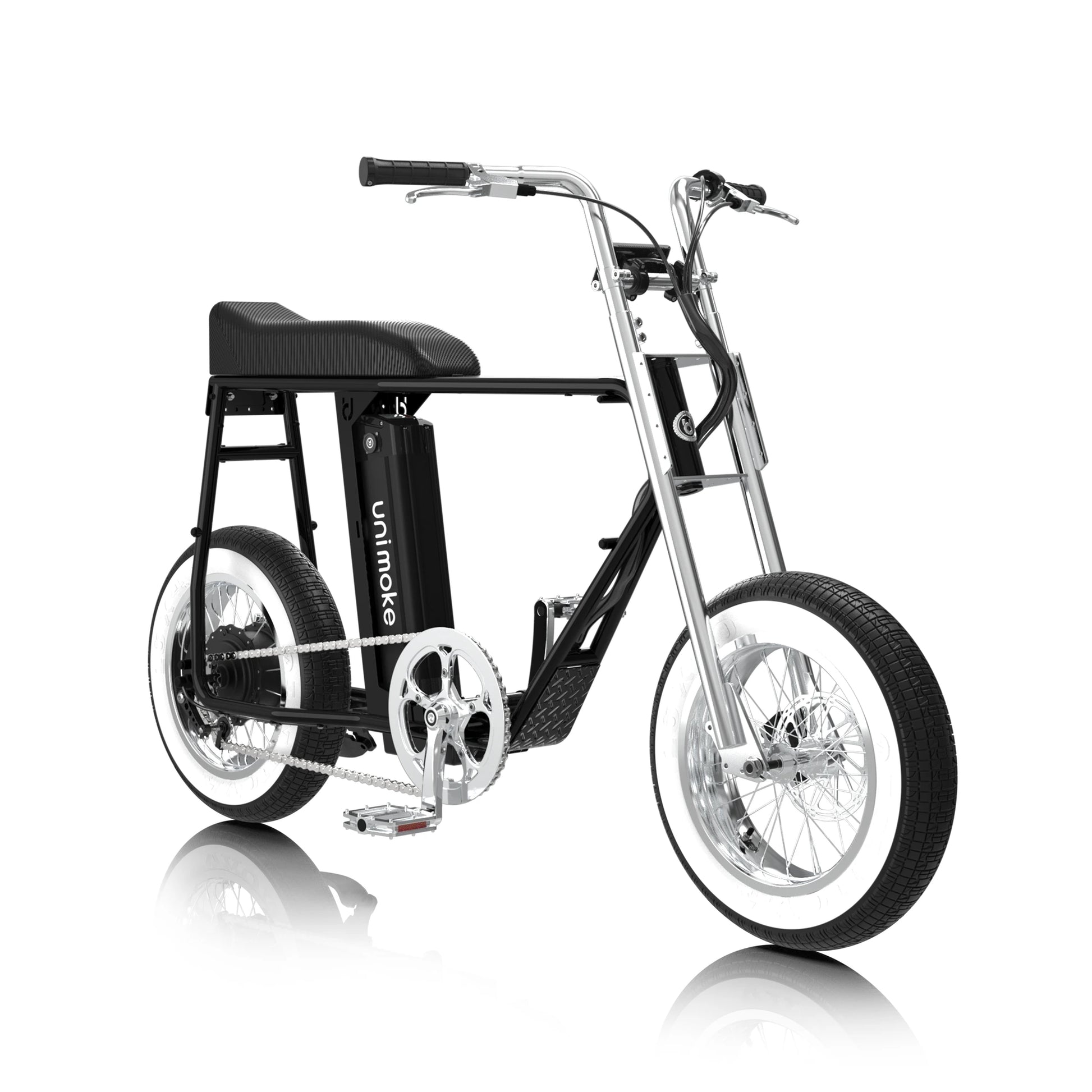 Unimoke minibike 珍珠黑承襲 Urban Drivestyle 經典設計，以 1960 年代迷你摩托為靈感