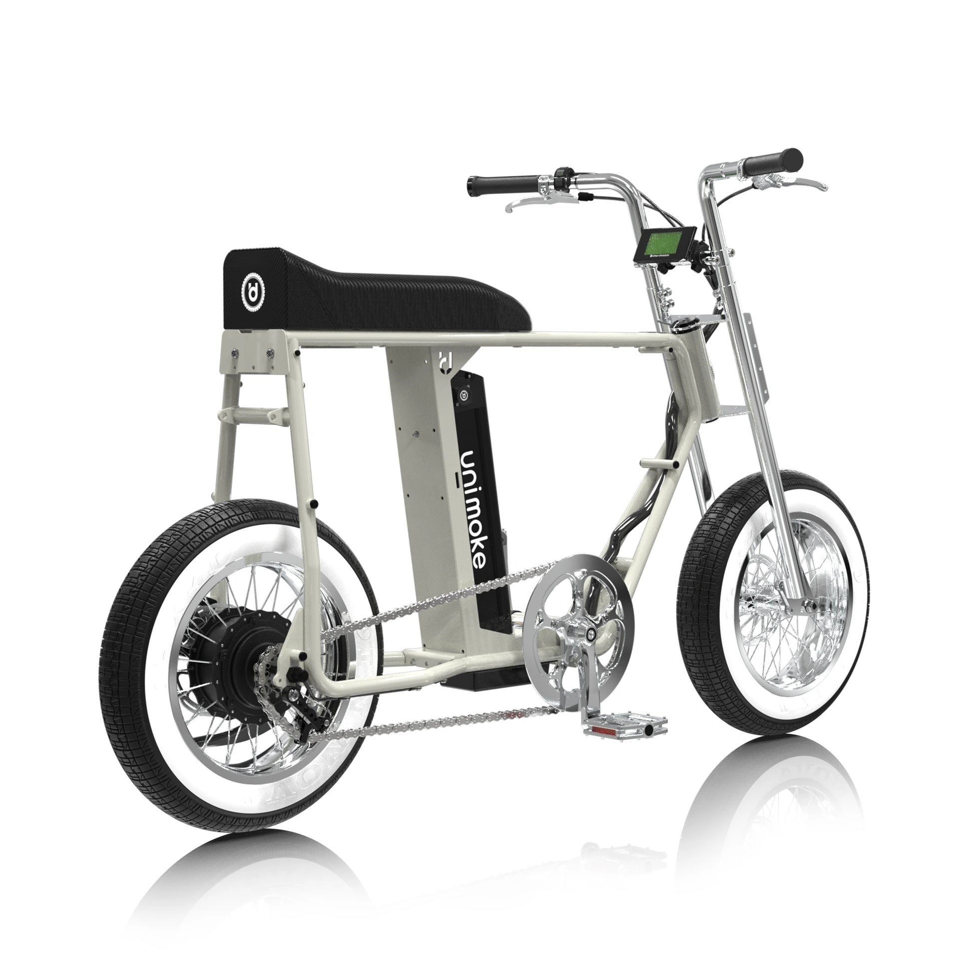minibike 海鹽灰讓街頭探索與城市代步更有趣味。這是一台兼具風格與性能的迷你胖胎電動腳踏車。