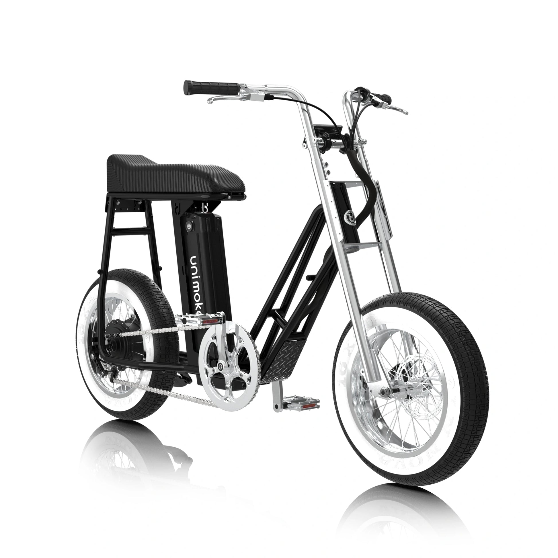 miniswing 珍珠黑以低跨點設計結合 16 吋小輪徑與 4.0 胖胎，讓上下車更安全便